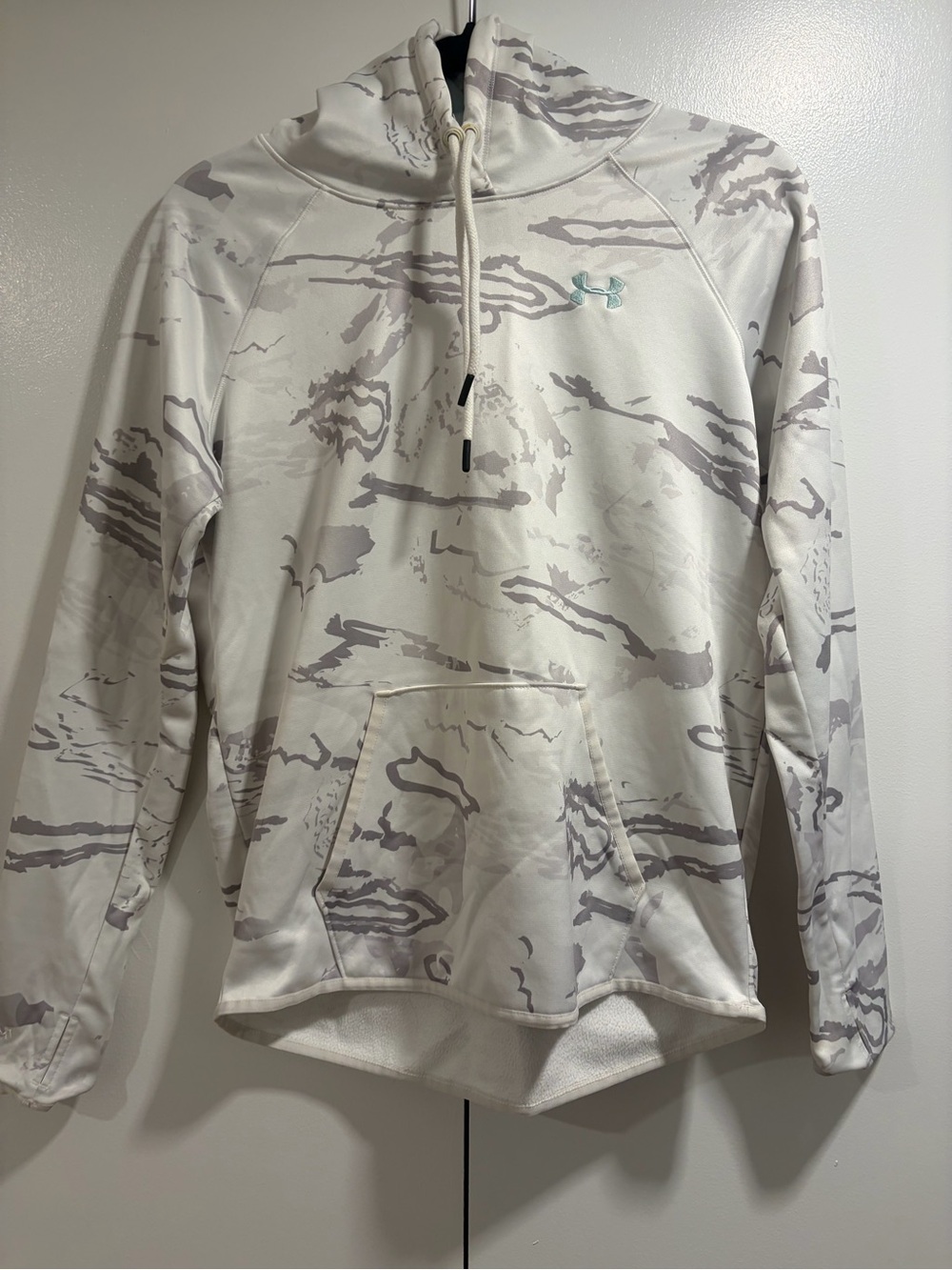 Under Armour White and Light Gray Camo Hoodie-Woman’s
